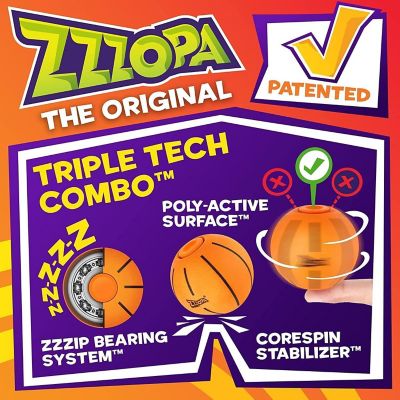 Original ZZZOPA Fidget Stress Mini Ball 4pk Spin Bounce Throw It Spinner PMI International Image 3