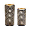 Ornate Punched Metal Candle Holder (Set Of 2) 7.75"H, 10"H Iron Image 1