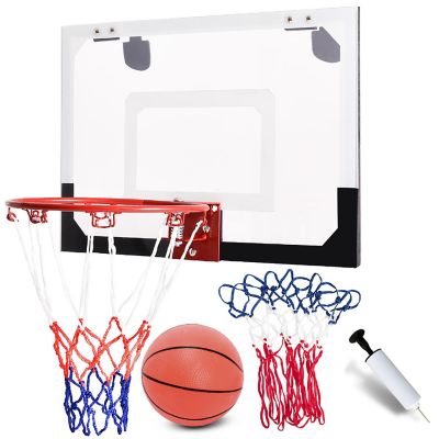 Over-The-Door Mini Basketball Hoop Includes Basketball & Hand Pump 2 Nets Indoor Sports Image 1