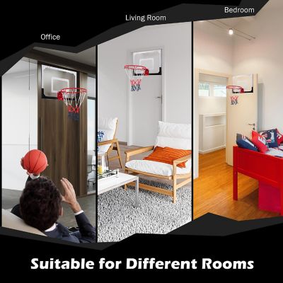 Over-The-Door Mini Basketball Hoop Includes Basketball & Hand Pump 2 Nets Indoor Sports Image 3