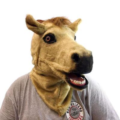 Over-The-Head Moving-Mouth Horse Costume Mask Image 1