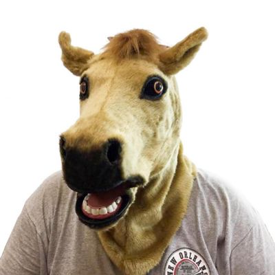 Over-The-Head Moving-Mouth Horse Costume Mask Image 1