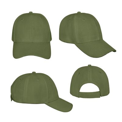 Pack of 15 Bulk Wholesale Plain Baseball Cap Hat Adjustable (Green) Image 3