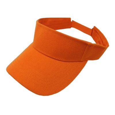 Pack of 5 Sun Visor Adjustable Cap Hat Athletic Wear (Orange) Image 1