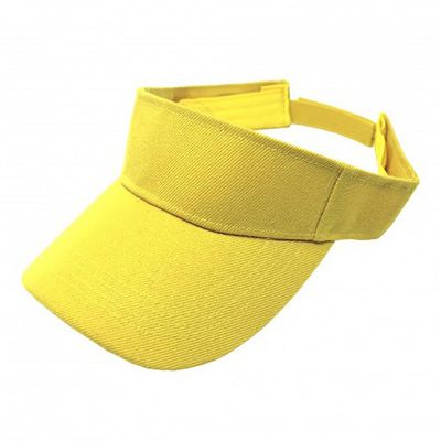 Pack of 5 Sun Visor Adjustable Cap Hat Athletic Wear (Yellow) Image 1