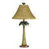 Palm Tree Rattan Lamp 13.5X13.5X25.5" Image 1