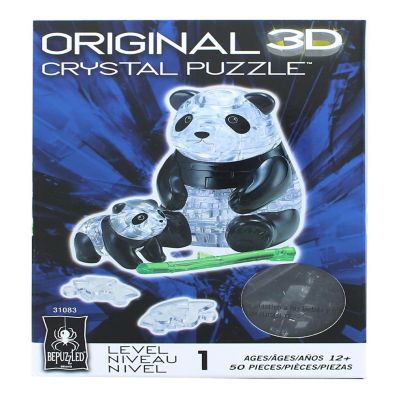Panda and Baby 50 Piece 3D Crystal Jigsaw Puzzle Image 1