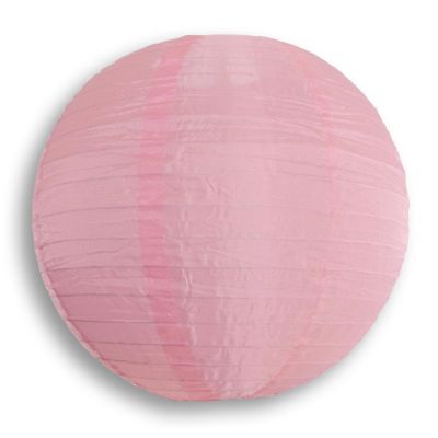 PaperLanternStore 12 PACK 14" Pink Shimmering Nylon Lantern, Even Ribbing, Durable Image 1