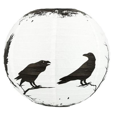 PaperLanternStore 14" Halloween Crows Scary Black Birds Paper Lantern Image 2