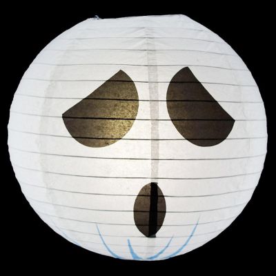 PaperLanternStore 14" Spooky Shyguy Two-face Ghost Halloween Paper Lantern, Design by Esper Image 1