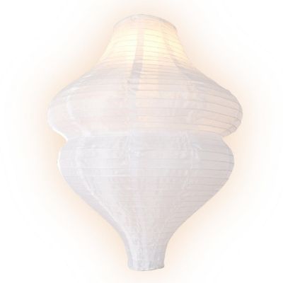 PaperLanternStore 3-PACK Jumbo White Beehive Unique Shaped Shimmering Nylon Lanterns Image 1