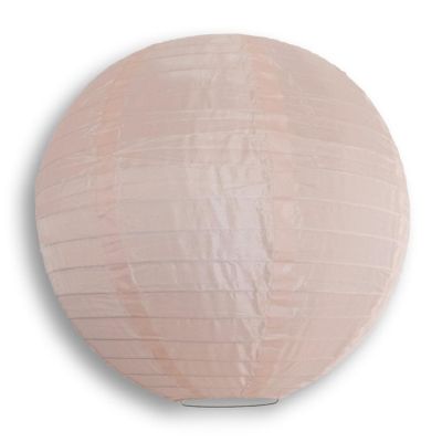 PaperLanternStore 8 Inch Rose Quartz Pink Shimmering Nylon Lantern, Parallel Ribbing, Durable Image 1