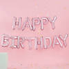 Pastel Pink Happy Birthday 13" Mylar Balloon Banner Image 1