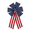 Patriotic American Flag Flocked Bows - 6 Pc. Image 1