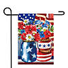 Patriotic Americana Floral Bouquet Outdoor Garden Flag 12.5" x 18" Image 1