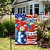Patriotic Americana Floral Bouquet Outdoor Garden Flag 12.5" x 18" Image 2