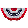 Patriotic Americana Pleated Bunting Flag 24" x 48" Image 1
