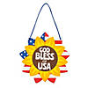 Patriotic God Bless the USA Sunflower Sign Foam Craft Kit - Makes 12 Image 1