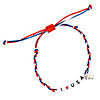 Patriotic I Love USA Adjustable Friendship Bracelets - 12 Pc. Image 1