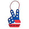 Patriotic Peace Hand Sign Craft Kit - Makes 12 Image 1