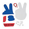 Patriotic Peace Hand Sign Craft Kit - Makes 12 Image 1