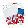 Patriotic Pom-Pom Flag Sign Craft Kit- Makes 12 Image 1
