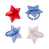 Patriotic Star-Shaped Glitter Rings - 24 Pc. Image 1