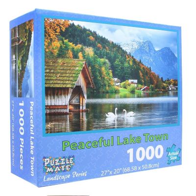 Peaceful Lake Town 1000 Piece Jigsaw Puzzle Image 2