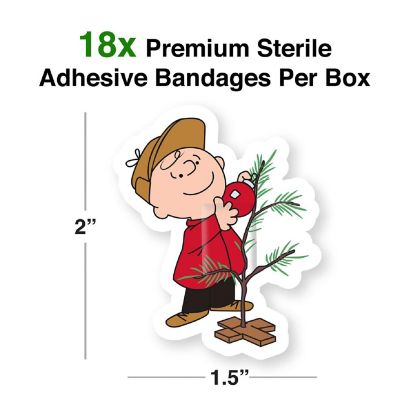 Peanuts A Charlie Brown Christmas Adhesive Bandages  Set of 18 Image 1