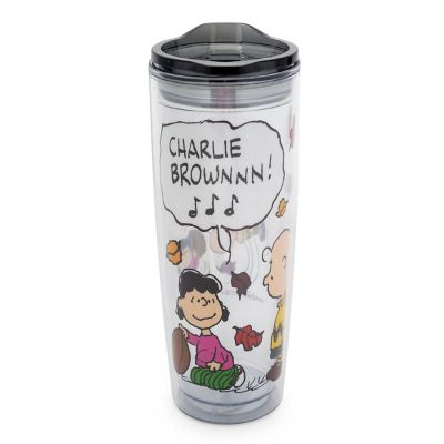 Peanuts Charlie Brown Travel Tumbler with Slide Close Lid  Holds 20 Ounces Image 1