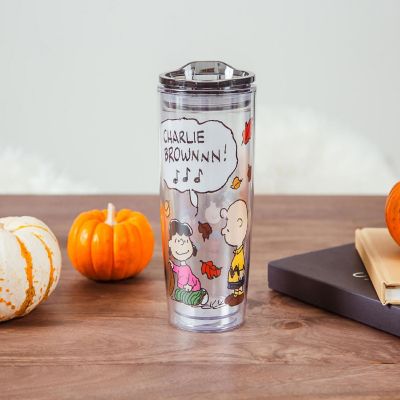 Peanuts Charlie Brown Travel Tumbler with Slide Close Lid  Holds 20 Ounces Image 2