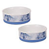 Pet Bowl Blue Marble Medium 6Dx2H (Set Of 2) Image 1