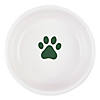 Pet Bowl Cats Meow Hunter Green Small 4.25Dx2H (Set Of 2) Image 1