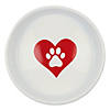 Pet Bowl Heart Paw, Large 7.5Dx2.4H (Set Of 2) Image 1
