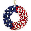 Petals and Stars Wooden Americana Wreath - 15" Image 1