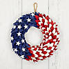 Petals and Stars Wooden Americana Wreath - 15" Image 3