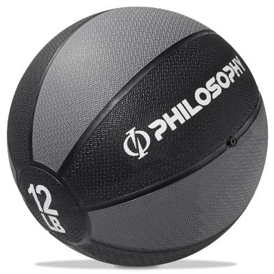 Philosophy Gym Medicine Ball, 12 LB - Weighted Fitness Non-Slip Ball Image 1