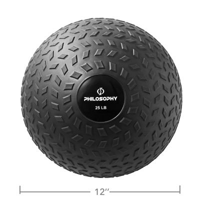 Philosophy Gym Slam Ball, 25 LB - Weighted Medicine Fitness Ball with Easy Grip Tread Image 3