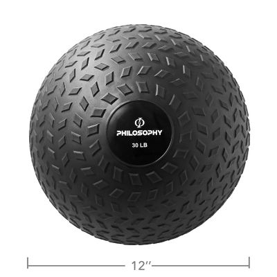 Philosophy Gym Slam Ball, 30 LB - Weighted Medicine Fitness Ball with Easy Grip Tread Image 3