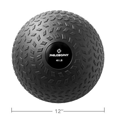 Philosophy Gym Slam Ball, 40 LB - Weighted Medicine Fitness Ball with Easy Grip Tread Image 3
