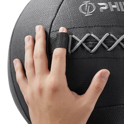 Philosophy Gym Wall Ball, 10 LB - Soft Shell Weighted Medicine Ball with Non-Slip Grip Image 1