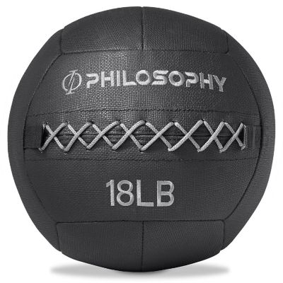 Philosophy Gym Wall Ball, 18 LB - Soft Shell Weighted Medicine Ball with Non-Slip Grip Image 1