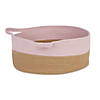 Pink And Beige Cotton Rope Cat Ears Pet Basket Image 1