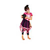 Pink and Black Skeleton Girl Child Halloween Costume - Large Image 1