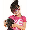 Pink and Black Skeleton Girl Child Halloween Costume - Large Image 1