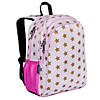 Pink and Gold Stars 15 Inch Backpack Image 1