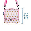 Pink and Gold Stars Two Compartment Lunch Bag Image 4