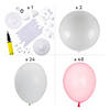 Pink & White Balloon Column Kit - 131 Pc. Image 1