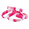 Pink Awareness Camouflage Rubber Bracelets - 12 Pc. Image 1