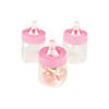 Pink Baby Bottle Favor Containers - 12 Pc. Image 1
